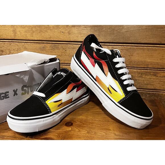 Revenge X Storm II Vol. 1 Black Flame Men’s Sneakers NIB Size 5 Authentic - Picture 1 of 15